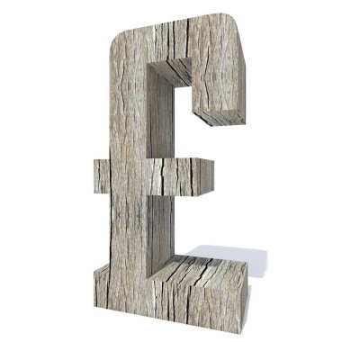 Beyaz arka plan üzerinde izole kare işareti kavramsal ahşap font 