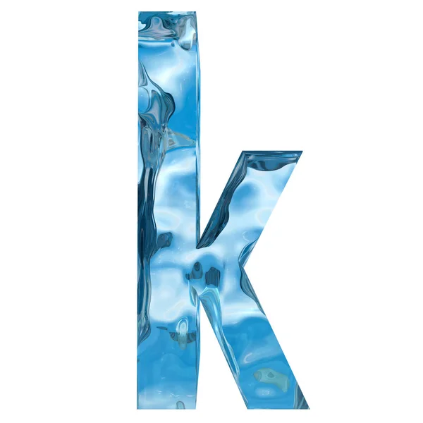Konceptuální Dekorativní Modrý Cool Krystal Zmrazených Tekuté Písmeno Zimní Sezóně — Stock fotografie