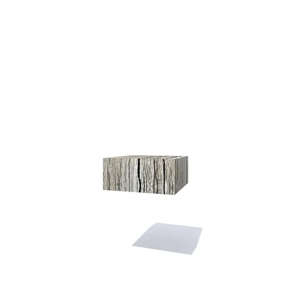 Konzeptionelle Holzschrift Des Unterstrichsymbols Isoliert Auf Weißem Hintergrund — Stockfoto