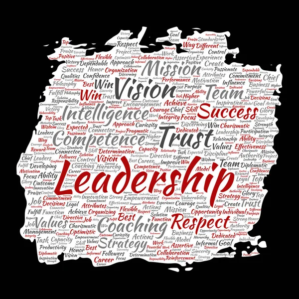 Conceptual Business Leadership Word Cloud — Stock Photo, Image