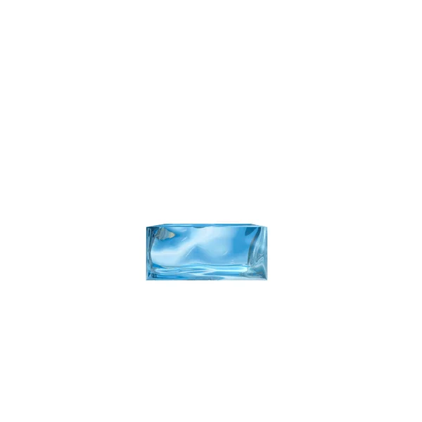 Концептуальный Декоративный Синий Прохладный Кристалл Замороженной Жидкости Символ Подчеркивания Шрифт — стоковое фото