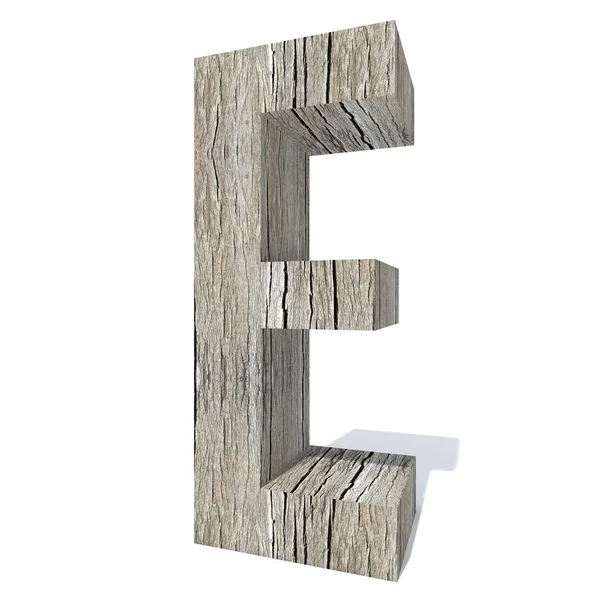 Konzeptionelle Holzschrift Des Buchstabens Isoliert Auf Weißem Hintergrund — Stockfoto
