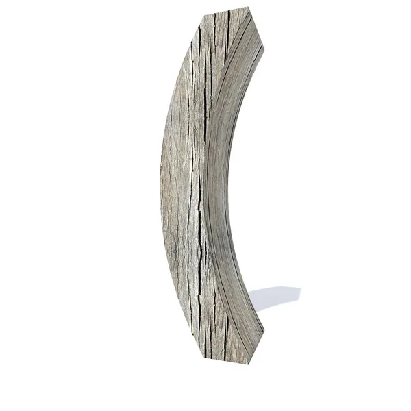かっこシンボルの白い背景で隔離の概念の木製フォント — ストック写真