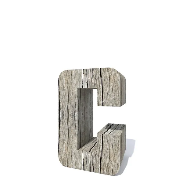 Conceptual Wooden Font Letter Isolated White Background — Stock Photo, Image