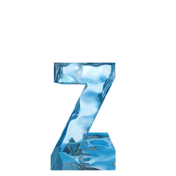 Konzeptionelle Dekorative Blaue Kühle Kristall Von Gefrorenen Flüssigen Buchstaben Winterjahresschrift — Stockfoto