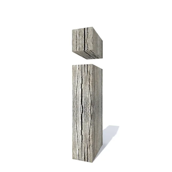 私は白い背景の分離文字の概念の木製フォント — ストック写真