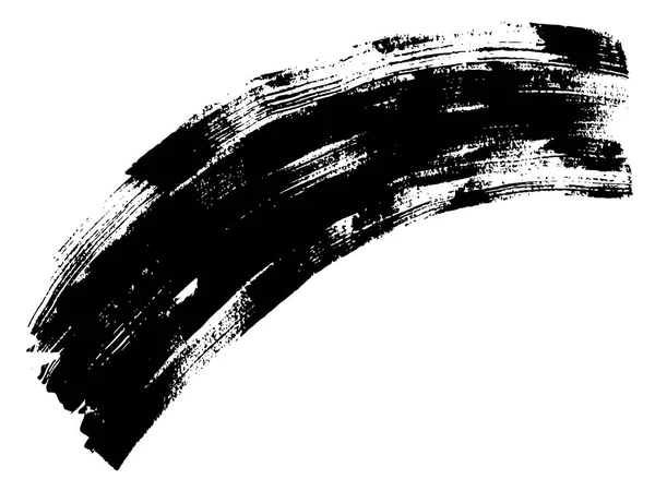 Sanatsal Siyah Boya Yapımı Yaratıcı Fırça Darbesi — Stok Vektör