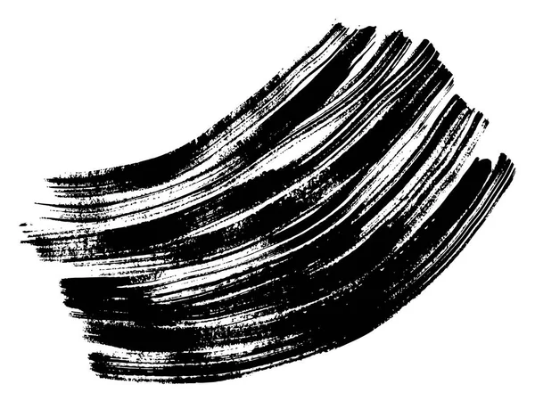 芸術的なフリーハンド黒塗り創造的なブラシ ストローク背景 — ストック写真
