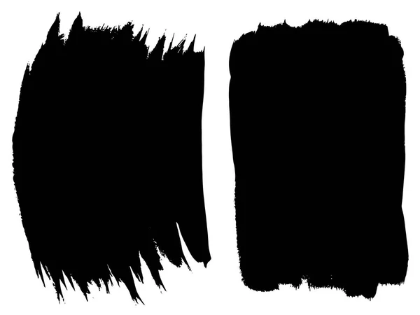 Набір Художніх Чорних Фарб Ручної Роботи Зробив Творчий Штрих Пензлем — стокове фото