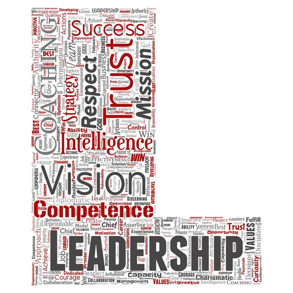 Estratégia de liderança, nuvem de palavras — Fotografia de Stock