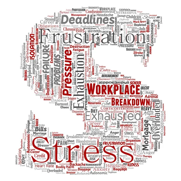 Stressed Word Meaning Stressful Tension And Overload Stock Photo