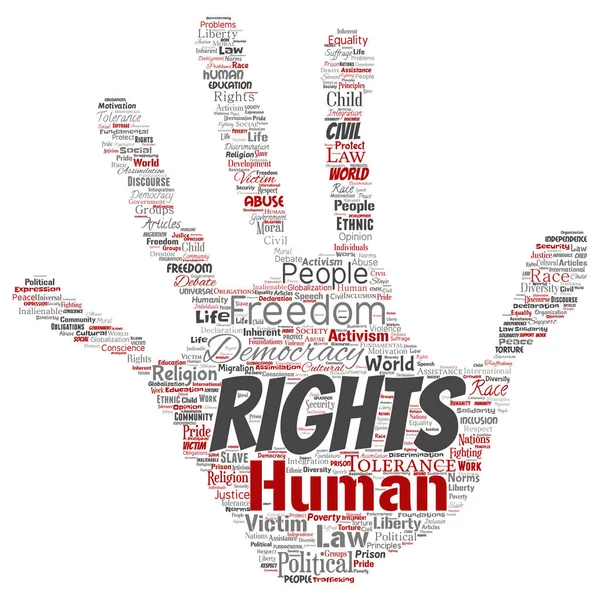 Conceptual human rights word cloud — Stock Photo, Image