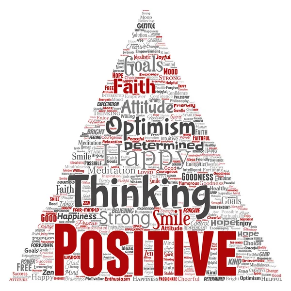 Conceptual positive thinking word cloud — Stock Photo, Image