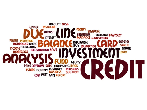 Investment balance abstract word cloud — Stock Vector