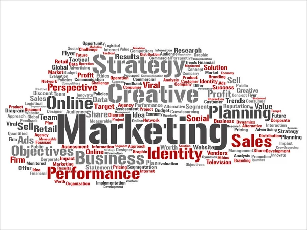 Business marketing doel word cloud — Stockvector