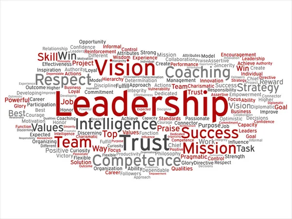 Business leadership, value word cloud — Stock Vector