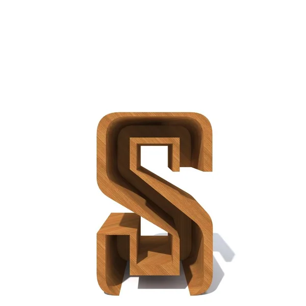 Wooden brown font — Stock Photo, Image