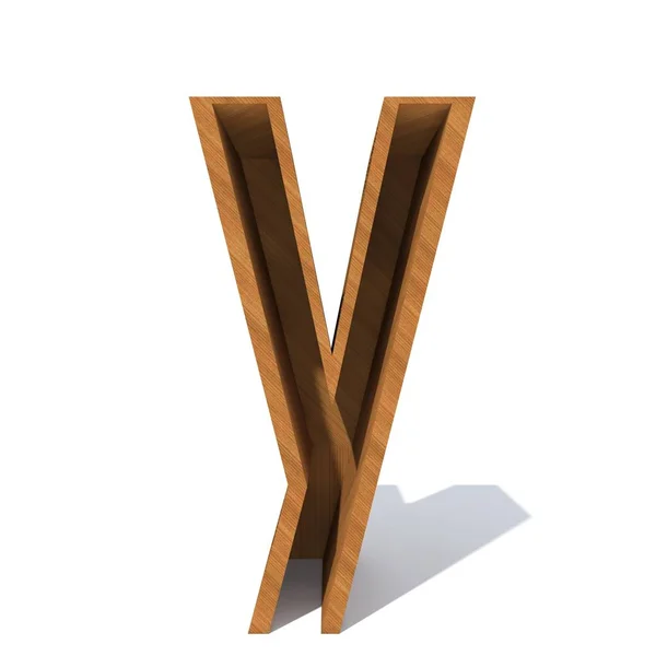 Dřevěné hnědé písmo — Stock fotografie