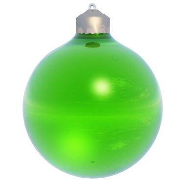 Beyaz arka planda, tatil, din ve mevsimlik tasarımlar için ideal izole yüksek çözünürlüklü kavramsal 3d Noel süs