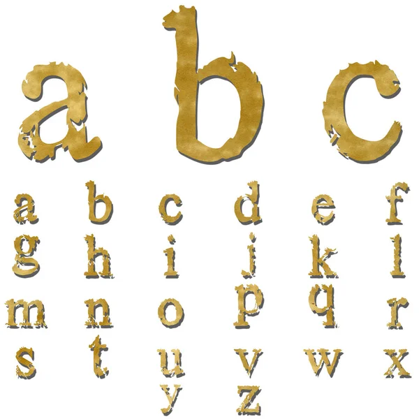 Gouden metalen lettertype — Stockfoto