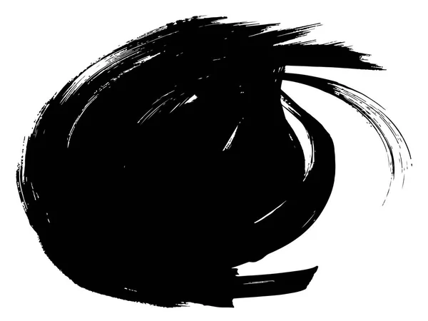 Ελεύθερο Πινελιάς Μαύρο Χρώμα Μελάνι Απομονώνονται Λευκό — Φωτογραφία Αρχείου