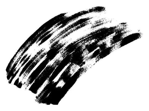 黒の塗料やインク 白で隔離のフリーハンド ブラシ ストローク — ストックベクタ