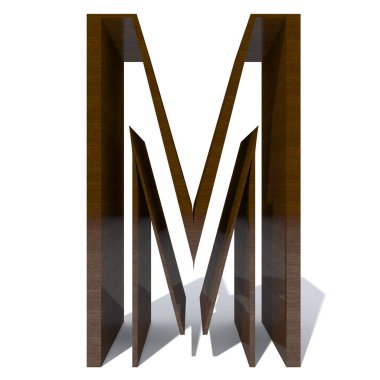 Kavramsal ahşap kahverengi yazı tipi veya beyaz izole türü, ahşap veya Kereste Sanayi parça. Pürüzsüz maun yüzey el yapımı heykel.