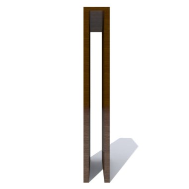 Kavramsal ahşap kahverengi yazı tipi veya beyaz izole türü, ahşap veya Kereste Sanayi parça. Pürüzsüz maun yüzey el yapımı heykel.