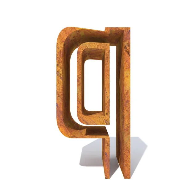 Conceptuele Oude Verroeste Metalen Lettertype Type Van Ijzer Staal Industrie — Stockfoto