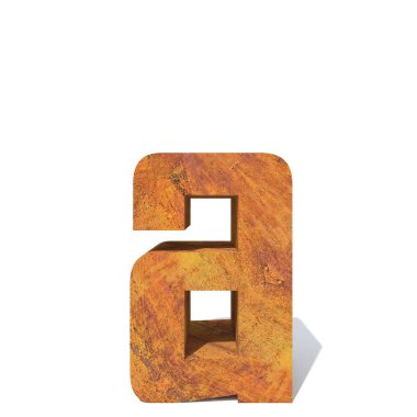 Kavramsal eski paslı metal yazı tipi veya türü, demir veya çelik parça izole beyaz arka plan. paslı malzeme, yaşlı vintage yüzey, yıpranmış zarar görmüş mektup olarak 3d çizim