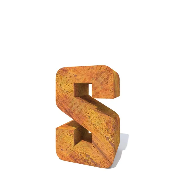 Conceptual Old Rusted Metal Font Type Iron Steel Piece Isolated — Stock Photo, Image