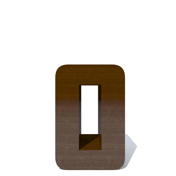 概念的な木材や木製の茶色のフォント 木材または白い背景に分離された木材の部分です 教育材料 滑らかな表面の文字 イラスト — ストック写真