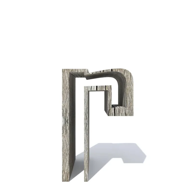 Conceptuele Hout Houten Lettertype Type Hout Hout Industrie Stuk Geïsoleerd — Stockfoto