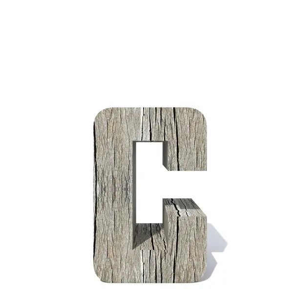 Conceptuele Hout Houten Lettertype Type Hout Hout Industrie Stuk Geïsoleerd — Stockfoto