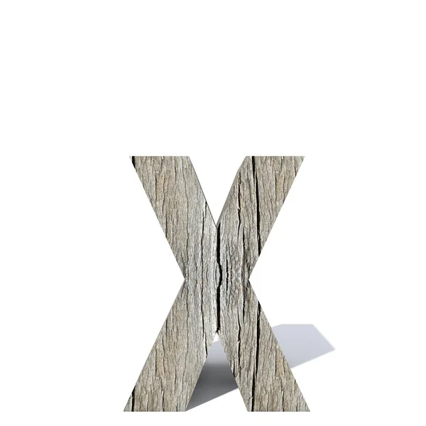 概念の木材や木製のフォントまたは白い背景上に分離型 木材や木材の産業部分です ヴィンテージの古い手作りの手紙 イラストレーションとして — ストック写真