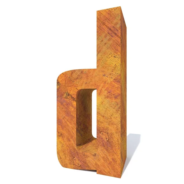 Conceptual Old Rusted Metal Font Type Iron Steel Piece Isolated — Stock Photo, Image