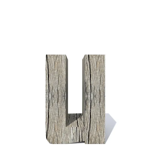 Conceptuele Hout Houten Lettertype Type Hout Hout Industrie Stuk Geïsoleerd — Stockfoto