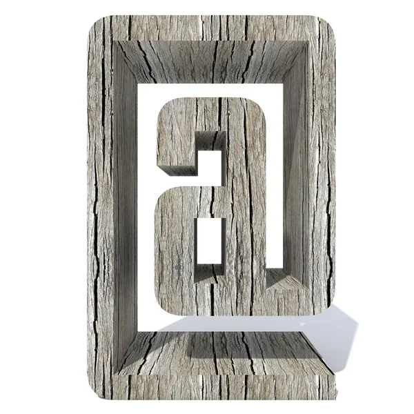 Conceptuele Hout Houten Lettertype Type Hout Hout Industrie Stuk Geïsoleerd — Stockfoto