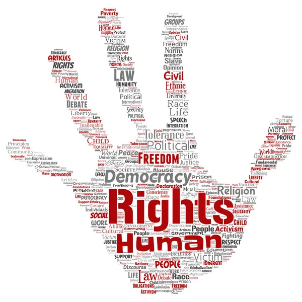 Human rights word cloud — Stock Vector