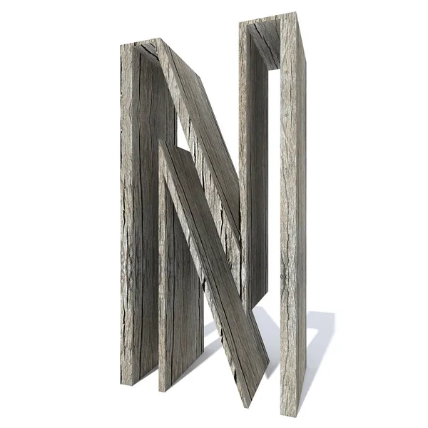 Conceptuele Hout Houten Lettertype Type Hout Hout Stuk Geïsoleerd Een — Stockfoto