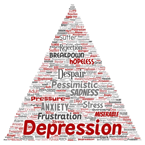 Depression Wortwolke — Stockvektor