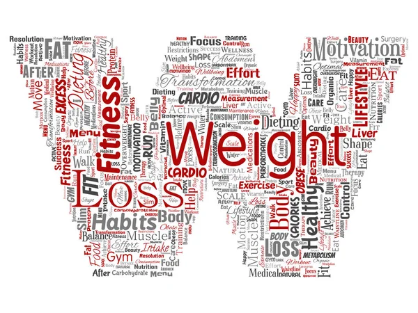 Weight loss cloud — Stock Vector