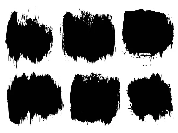 Векторна Колекція Або Набір Художніх Чорних Фарб Чорнила Або Акрилових — стоковий вектор