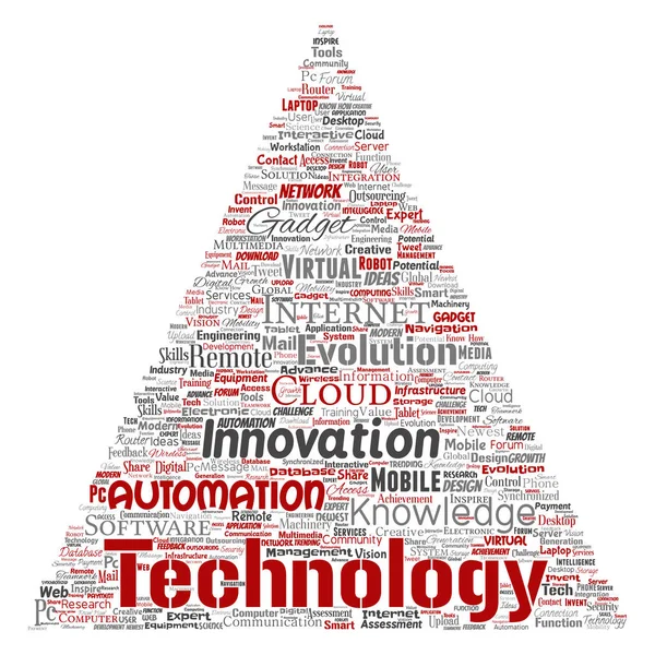 Tecnología Inteligente Digital Conceptual Vectorial Fondo Aislado Nube Palabras Flecha — Archivo Imágenes Vectoriales