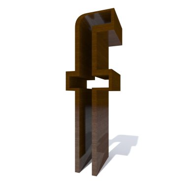 Kavramsal ahşap veya ahşap kahverengi yazı tipi veya beyaz arka plan üzerinde izole türü, ahşap veya Kereste Sanayi parça. Eğitici hadwood malzeme, pürüzsüz yüzey maun el yapımı 3d çizim nesnesi heykel.