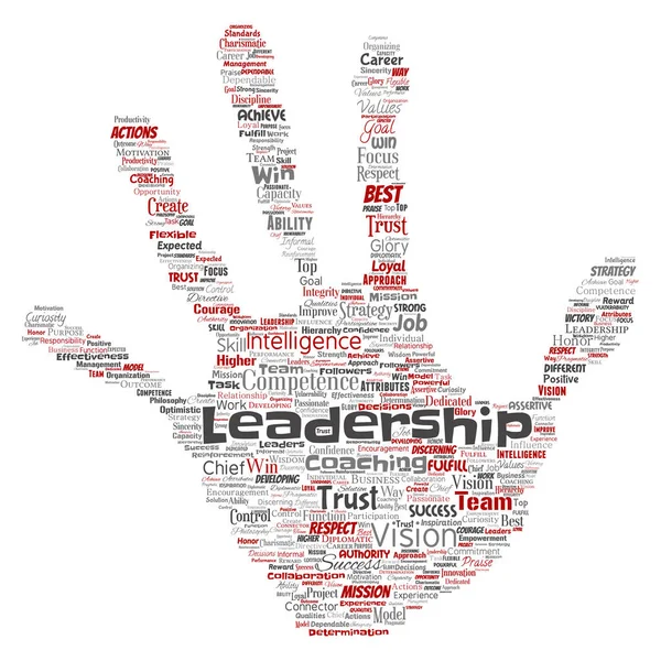 Entreprise Leadership Stratégie Gestion Valeur Impression Main Tampon Mot Nuage — Image vectorielle