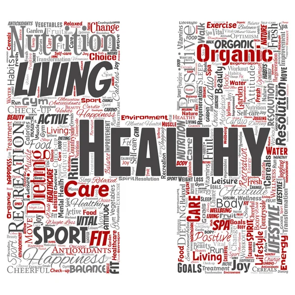 Healthy Living Positive Nutrition Sport Letter Font — Stock Vector