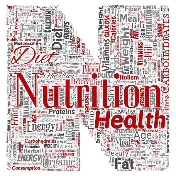 Nutrition Health Diet Letter Font — Stock Vector