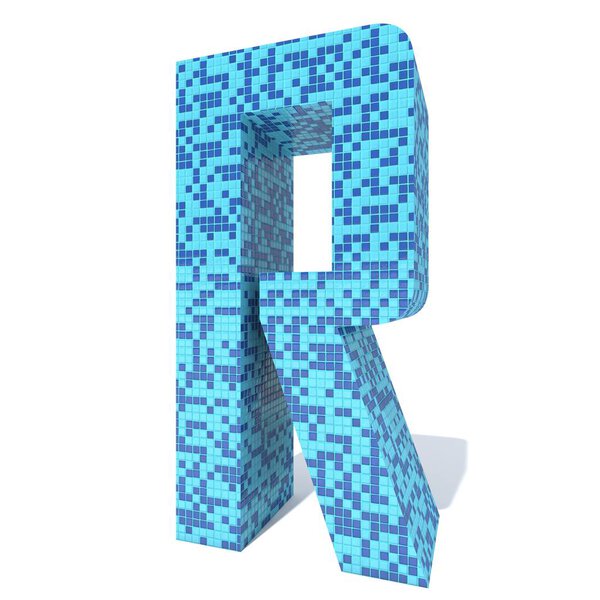 Светло-синяя большая буква R на белом фоне
.