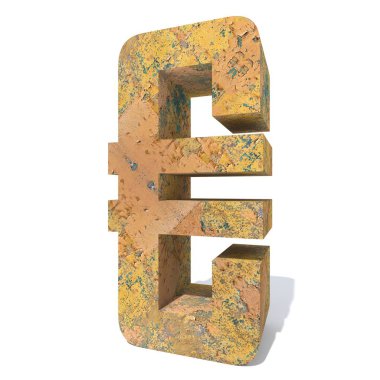 Kavramsal eski paslı metal imza izole üzerinde beyaz arka plan